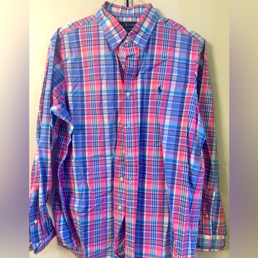 Men’s Ralph Lauren button down plaid shirt